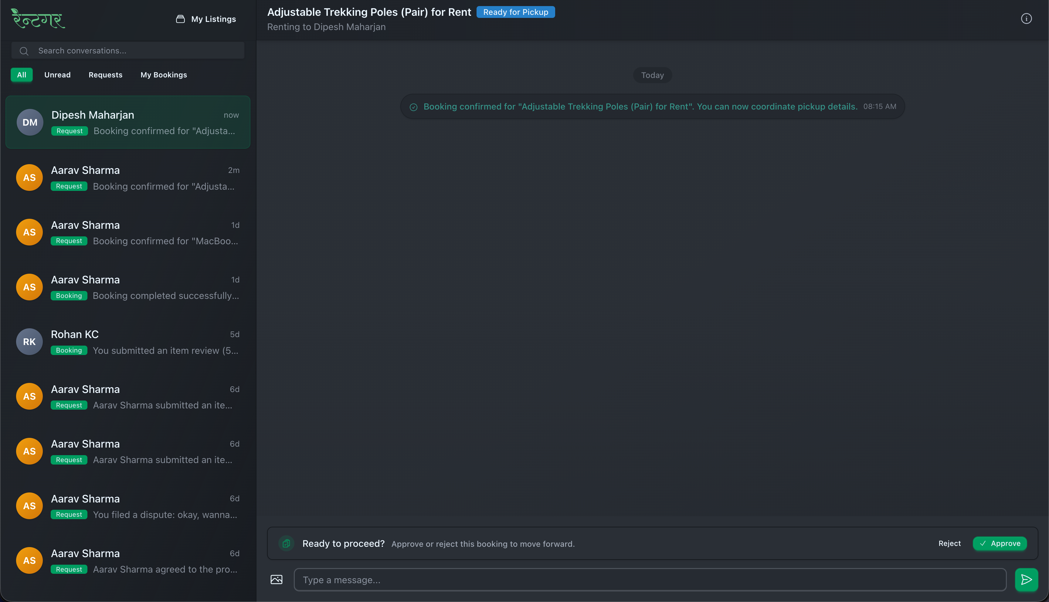 Owner Approves Booking